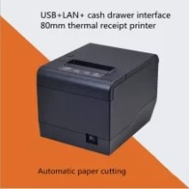 NEW High quality  80mm thermal receipt printer automatic cutting printing with USB+LAN+ cash drawer interface